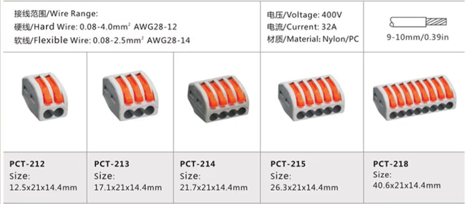 PCT21X Quick Wiring Connectors detail 1